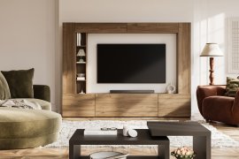 Wohnwand Aura – Nussbaum Royal – 24OROW11