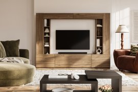 Wohnwand Aura – Nussbaum Royal – 24OROW12