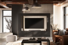 Wohnwand Aura – Schwarz – 24W7OW10