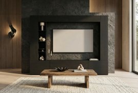 Wohnwand Aura – Schwarz – 24W7OW11
