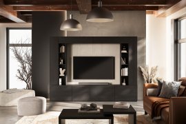 Wohnwand Aura – Schwarz – 24W7OW12
