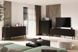 Wohnzimmer Jukon – Schwarzer Onyx