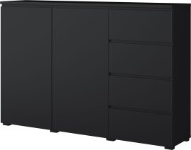 Hohe Kommode Modo – Schwarzer Onyx – 24W3OJ45