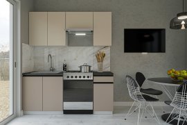 Küche Alfa 180 cm - steingrau