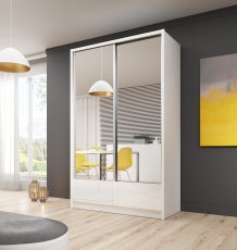 Schrank mit Schiebetüren Aria II 130 - weiß