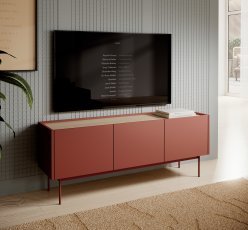 TV-Element Color RTV-144 - Rot/Linea Eiche