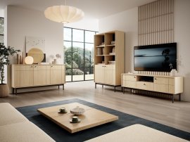 Kollektion Japandi für das Wohnzimmer und Schlafzimmer - Eiche Linea