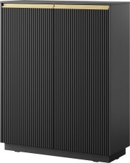 Hohe Kommode Royal KW-104 - schwarz