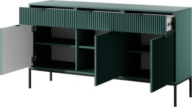 Kommode Nova KSZ-154 – Labrador / Schwarze Beine / Schwarze Griffe