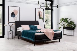 Bett Asteria - 160x200 cm (MatVelvet, Orinoco, Monolith)