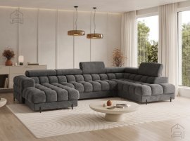U-förmige Wohnlandschaft Feraria Royal 05 – Schwarz