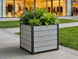 Quadratischer Blumentopf für den Garten, 73 cm