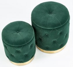 Hocker Polly - dunkelgrün