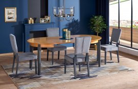 Ausziehbarer Esstisch Sorbus - Goldene Eiche/Grafit