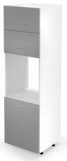 Hoher Küchenschrank Vento DP-60/214 - weiß/hellgrau