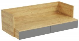 Mobius Schreibtisch 2S - Hickory Eiche/Grau