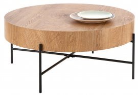 Couchtisch für das Wohnzimmer Brooklyn - Natur Eiche / Schwarz