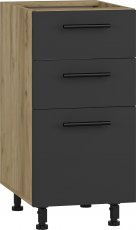 Küchenschrank unten DS3-40/82 - Eiche/Anthrazit