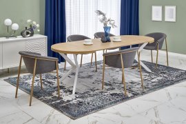 Ausziehbarer Esstisch Peroni 100/250 cm - Goldene Eiche/Weiß