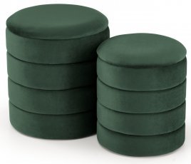 Set aus zwei Hockern Pacho - grün