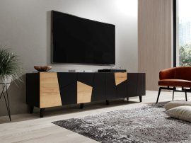Tv Element Etna - schwarz matt/Eiche