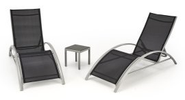 Set aus zwei Liegestühlen und Tisch Embolo