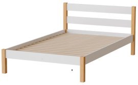 Bett Inka 120x200 cm - weiß/Eiche