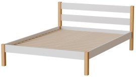 Bett Inka 140x200 cm - weiß/Eiche