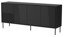 Kommode Abi – Schwarz Matt/Schwarz Hochglanz