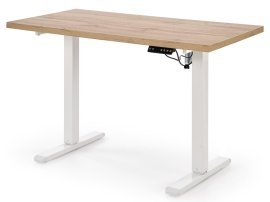 Schreibtisch B54 mit höhenverstellbarer Funktion – Eiche Artisan/Weiß