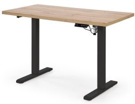 Schreibtisch B54 mit Höhenverstellung – Eiche Artisan/Schwarz