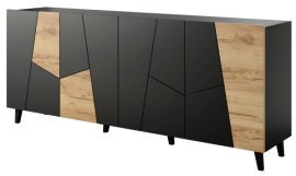 Kommode Etna – Schwarz/Eiche Craft