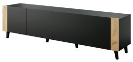 TV-Kommode Faro – Schwarz matt/Eiche Craft