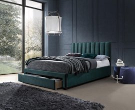 Bett Grace – 140x200 cm – grüner Samt