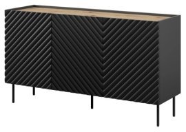 Kommode Onda 150 cm 3D2SZ – Dunkelgrün/Eiche Artisan