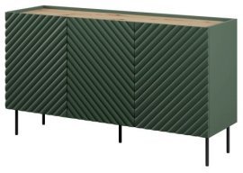 Kommode Onda 150 cm 3D2SZ – Dunkelgrün/Eiche Artisan