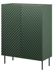 Hohe Kommode Onda 2D – Dunkelgrün