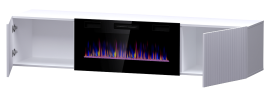 TV-Kommode mit optionalem Kamin-Einbau Pafos EF 180 cm – Weiß Matt