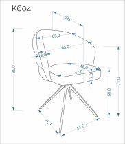 Halmar - Esszimmerstuhl K604 – Grau