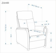 Halmar - Relaxsessel Zahir mit Relaxfunktion – Beige