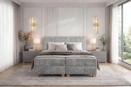 Boxspringbett Largo 160x200 cm – grau