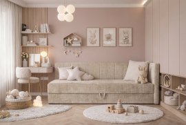 Kinderbett Ricky 90x200 cm – Beige