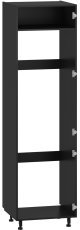Hoher Einbauschrank für Kühlschrank Vento - DL-60/214 - Schwarz