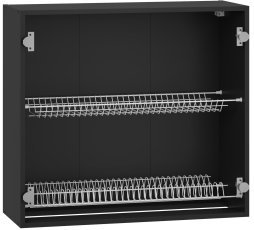 Oberschrank mit Abtropfgitter Vento - G-80/72 - schwarz