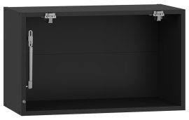 Korpus des Oberschranks für die Dunstabzugshaube mit Glas Vento GO-60/36 – Schwarz