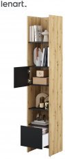Regalschrank BC-23 - Artisan Eiche/Schwarz