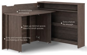 Bed Concept - Klappbarer Schreibtisch CW-01 – Eiche Dunin