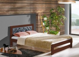 Bett Kosma 90x200 cm - Nussbaum