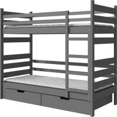 Kojenbett Darek - 80x190 cm - anthrazit