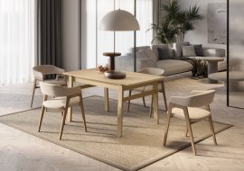 Ausziehbarer Esstisch Plot PT-01 - heller Eiche